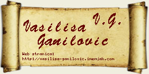 Vasilisa Ganilović vizit kartica